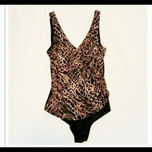Avenue Swimsuit Brown Print Swimsuit